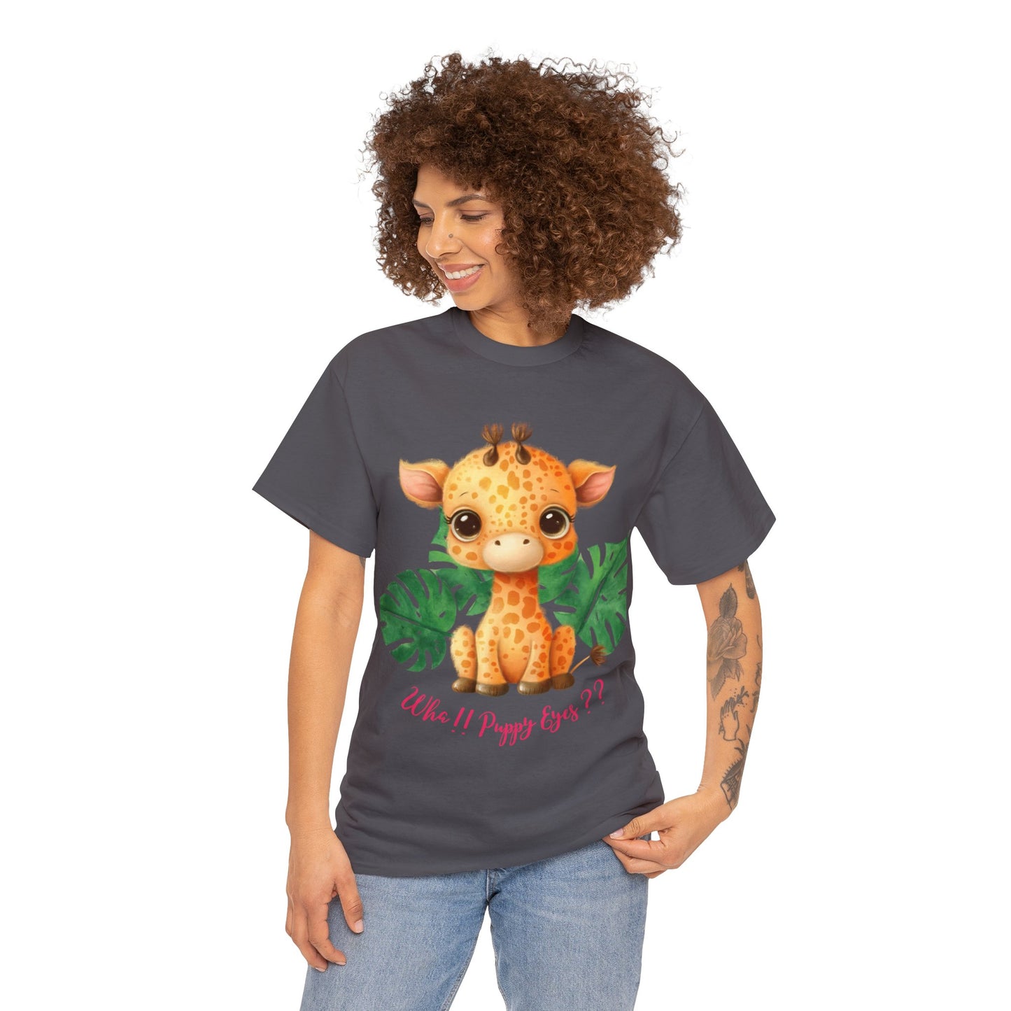 Baby Giraffe puppy eyes tee