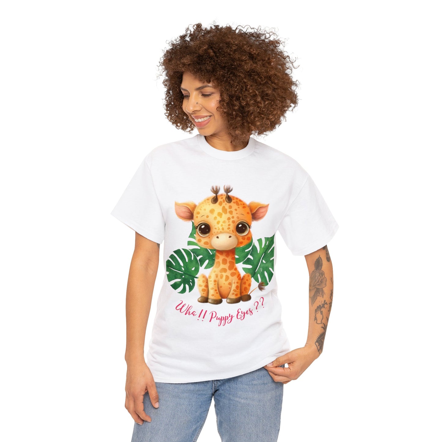 Baby Giraffe puppy eyes tee