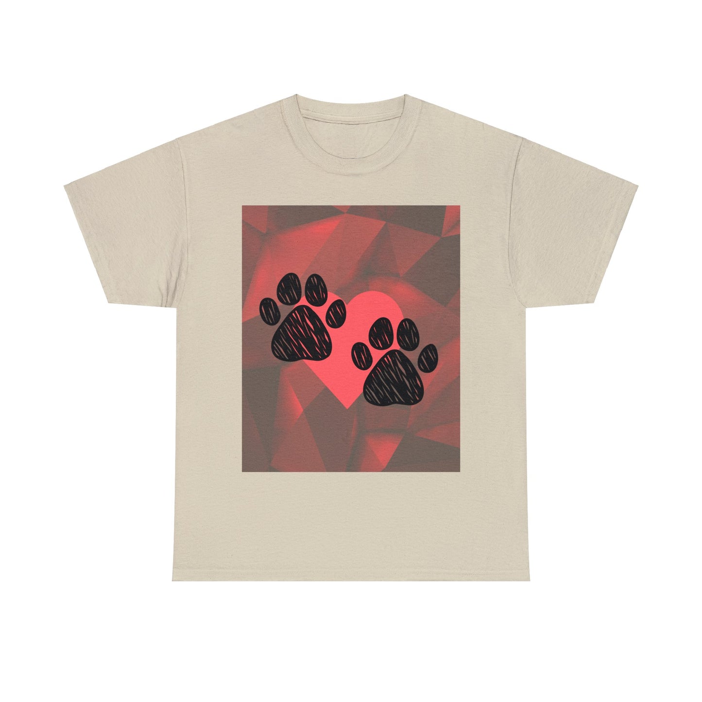 Valentine Dog Paw-Print T-shirt