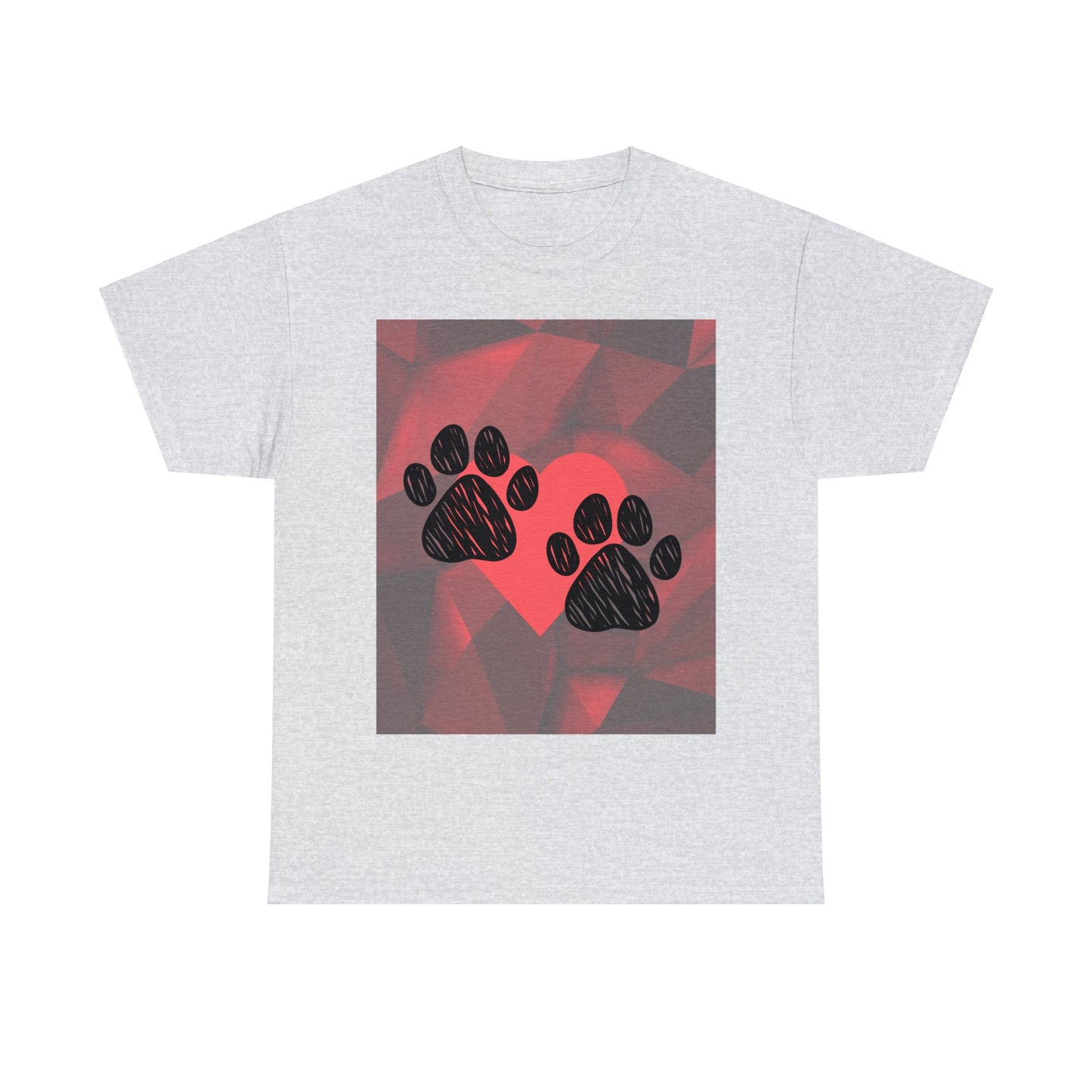 Valentine Dog Paw-Print T-shirt