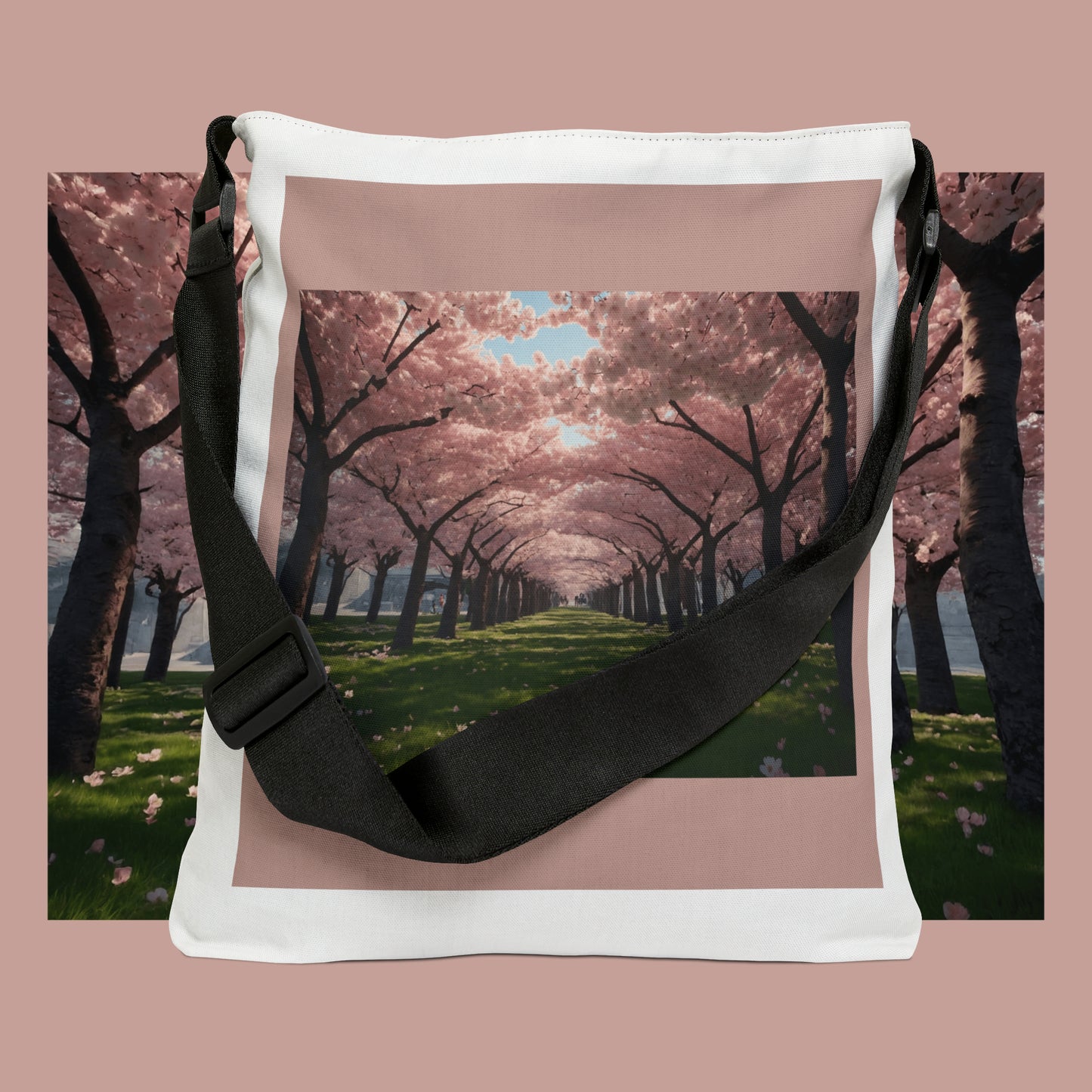 Cherry Blossom Adjustable Tote Bag (AOP)