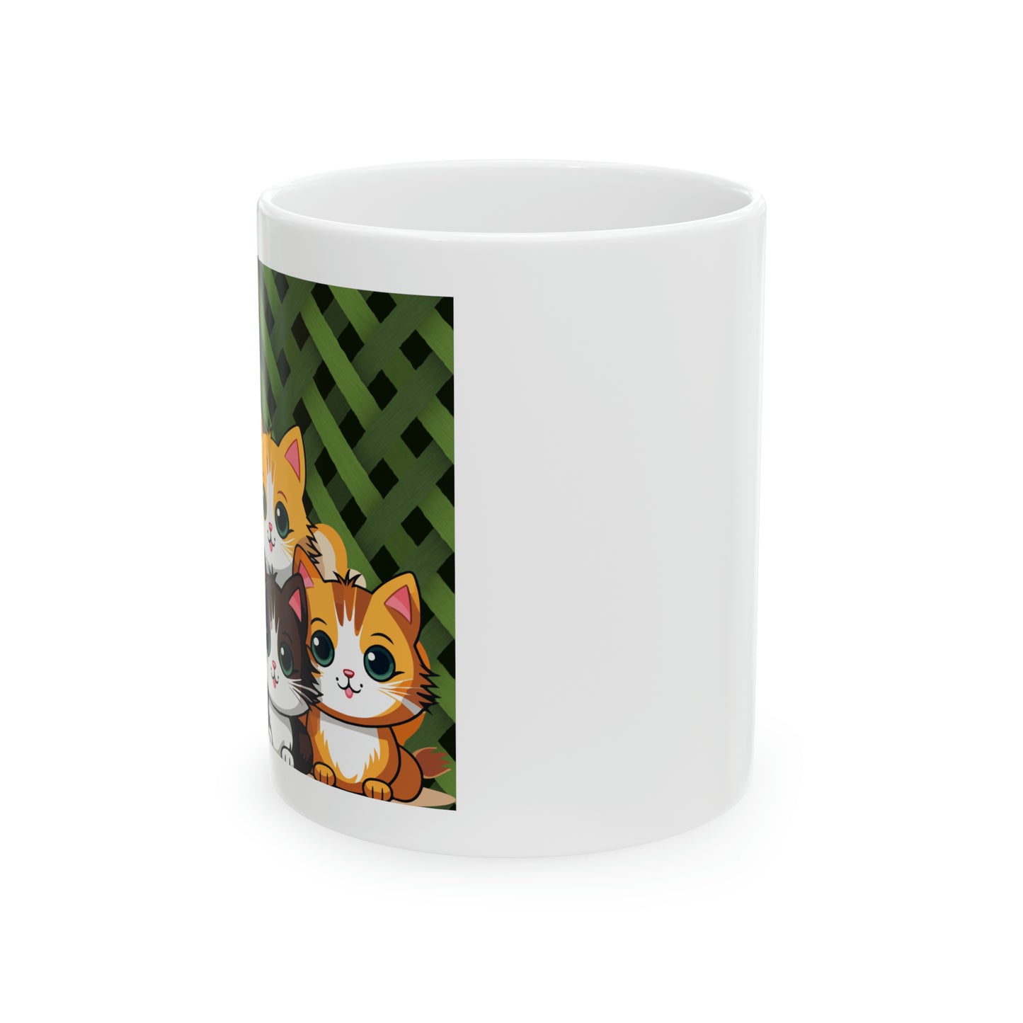 Kitty Basket Mug, 11oz