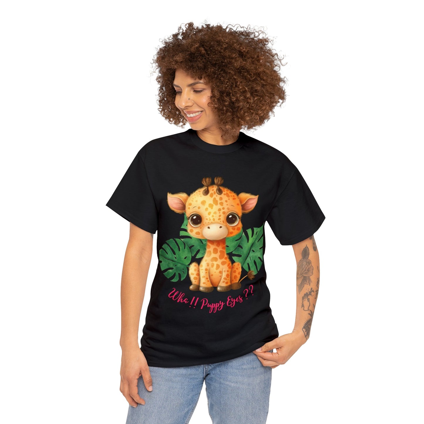 Baby Giraffe puppy eyes tee