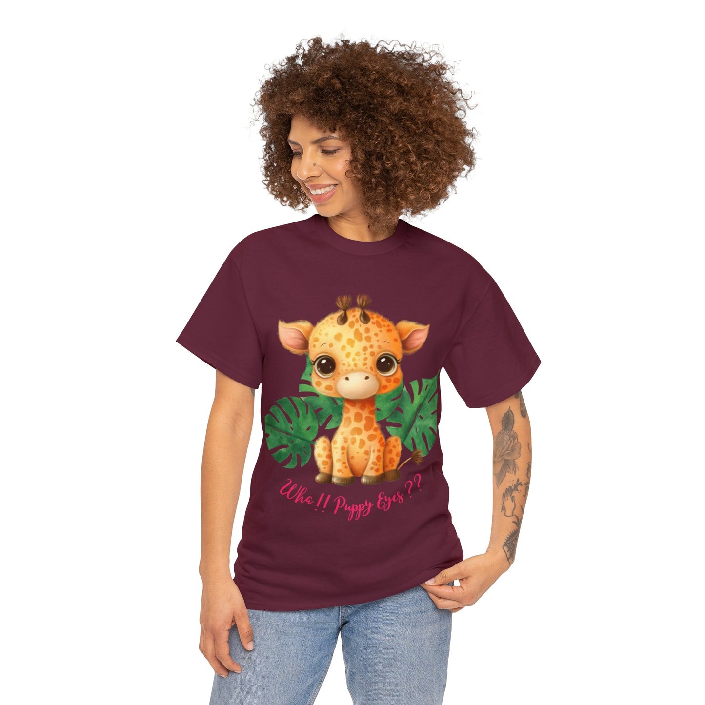 Baby Giraffe puppy eyes tee