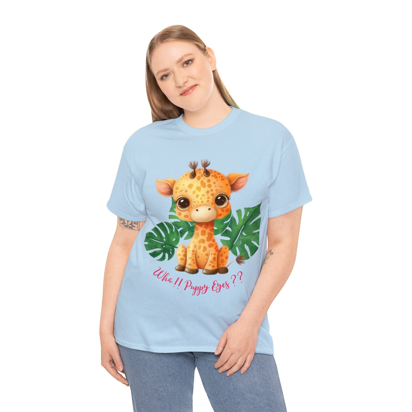 Baby Giraffe puppy eyes tee