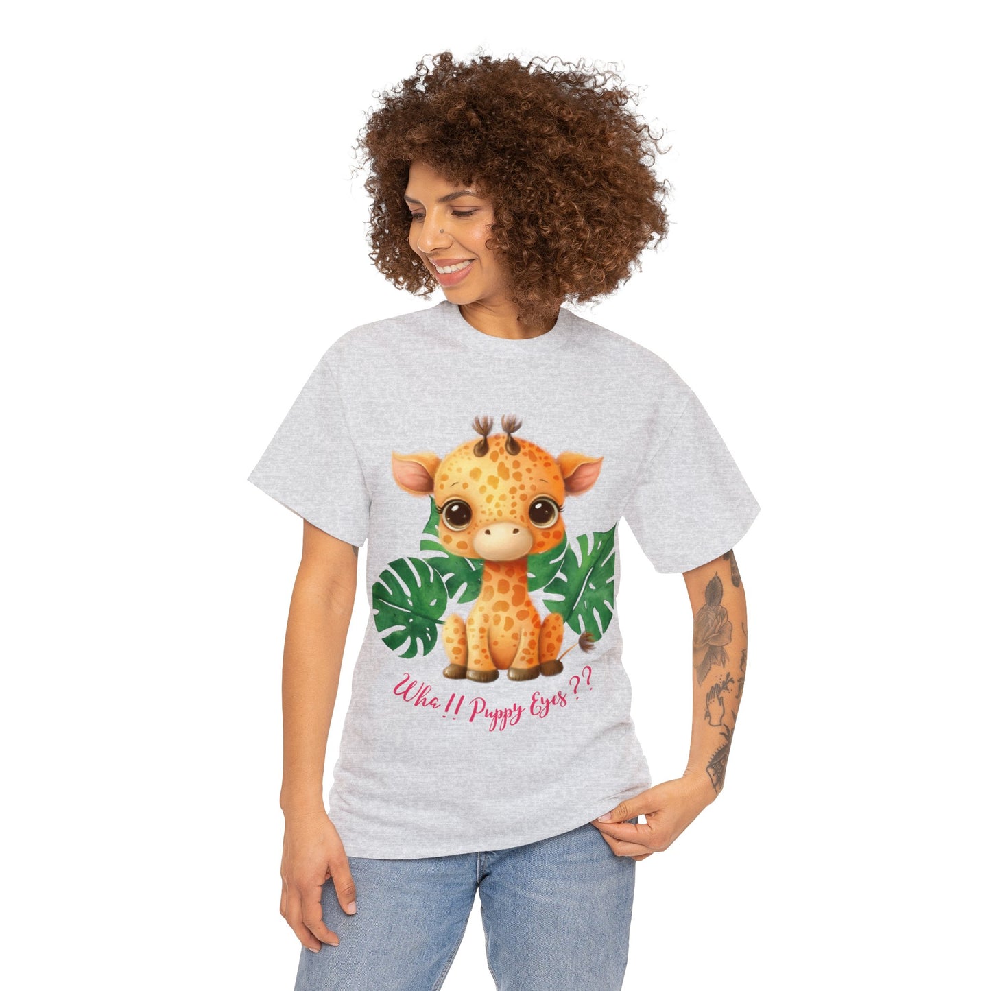 Baby Giraffe puppy eyes tee