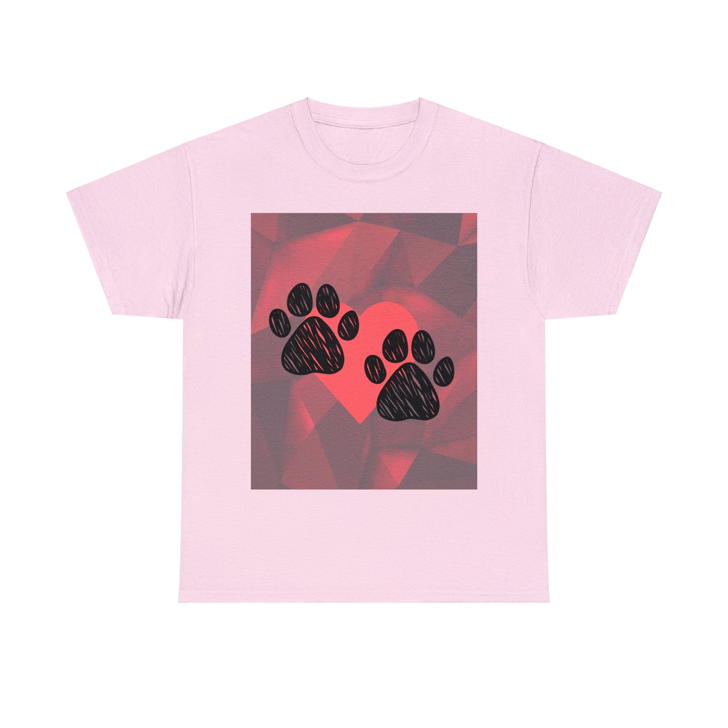 Valentine Dog Paw-Print T-shirt