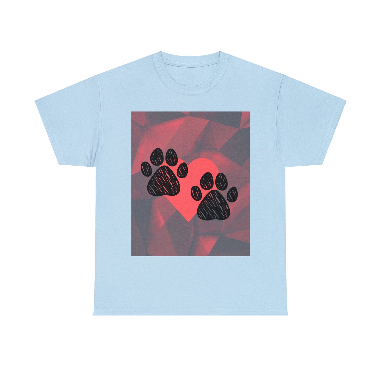 Valentine Dog Paw-Print T-shirt